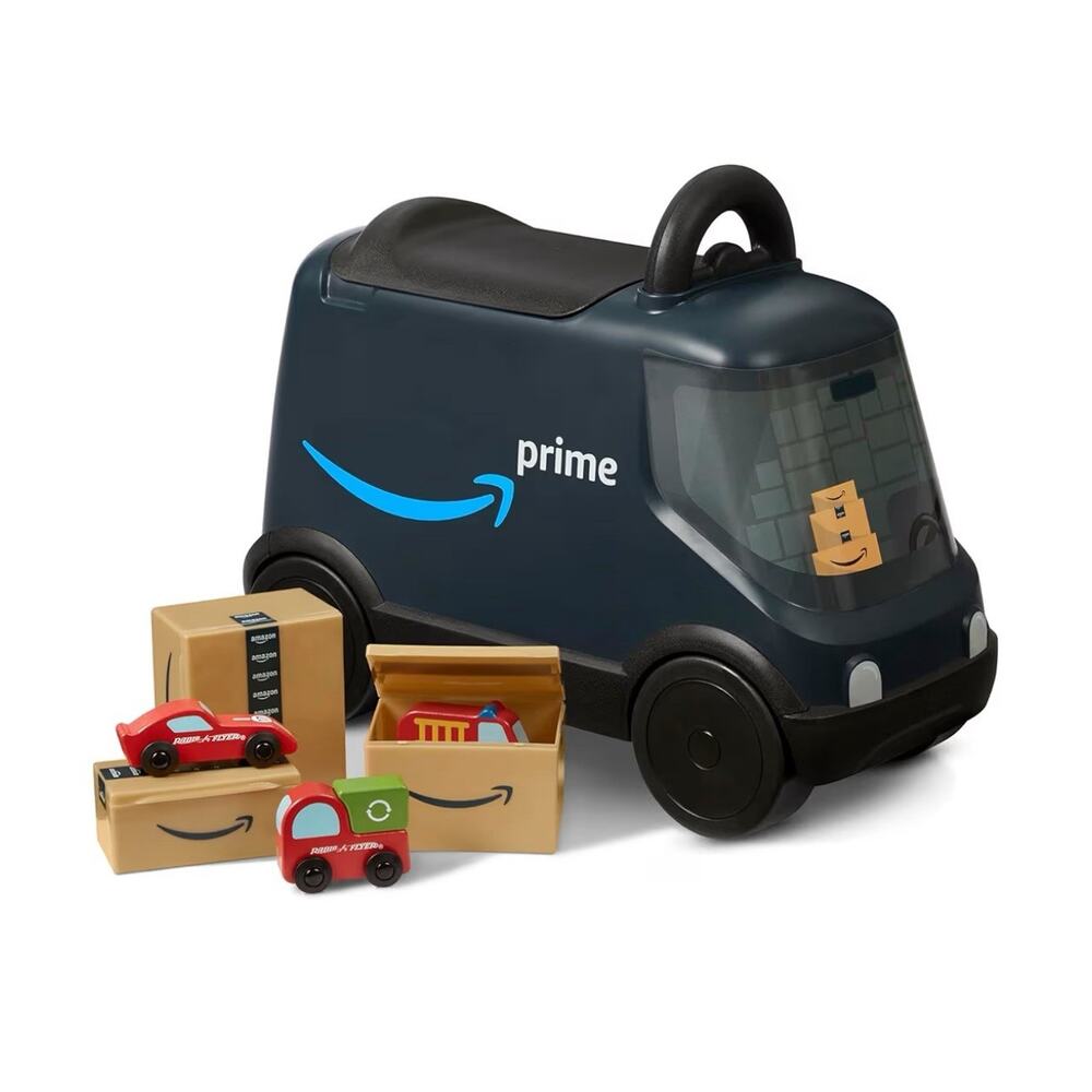 NEW Radio Flyer Amazon Delivery Van Toddler Ride On Toy with Packages Ages 2+ - Picture 1 of 4